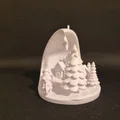 Cảnh Làng Mạc Mùa Đông Của Ông Già Noel - Vật Trang Trí Cây Thông Noel - Thumbnail 4