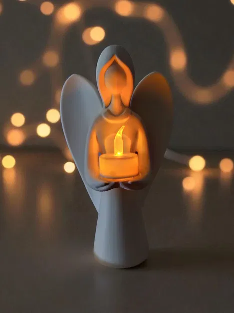 Thiên thần Giáng Sinh mang ánh sáng - Chân nến Tealight - Image 2
