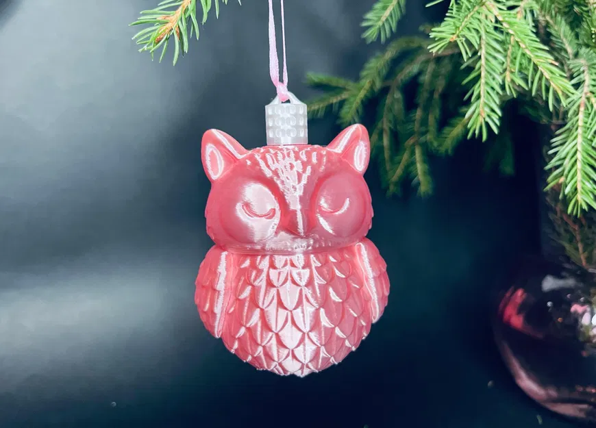 Móc treo cây thông Noel hình cú - bộ sưu tập 2025 - Image 4