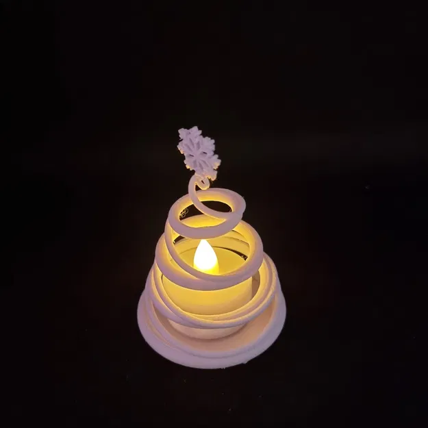 Chân nến hình cây thông Giáng sinh xoắn ốc - Image 3