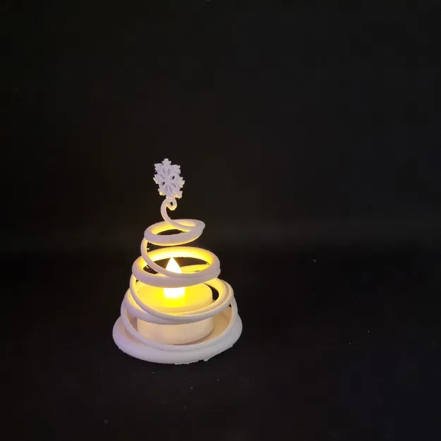 Chân nến hình cây thông Giáng sinh xoắn ốc - Image 4