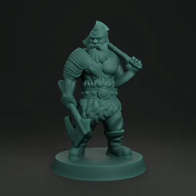 Chiến Binh Man Tộc FDM In Không Cần Support