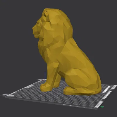 Sư Tử Hoàng Gia Low-Poly – Phiên Bản Để Bàn