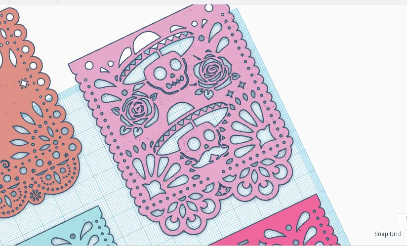 Mẫu Papel Picado cho Lễ Dia De Los Muertos (Ngày của Người Chết) - Image 1