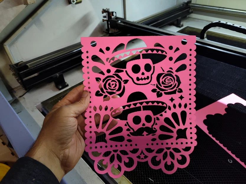 Mẫu Papel Picado cho Lễ Dia De Los Muertos (Ngày của Người Chết) - Image 2