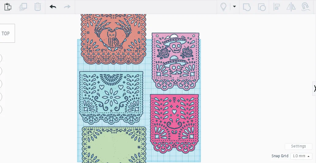 Mẫu Papel Picado cho Lễ Dia De Los Muertos (Ngày của Người Chết) - Image 3