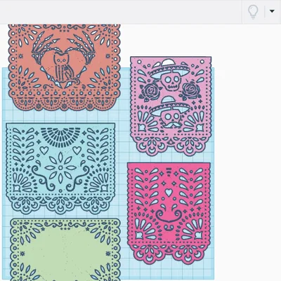 Mẫu Papel Picado cho Lễ Dia De Los Muertos (Ngày của Người Chết)