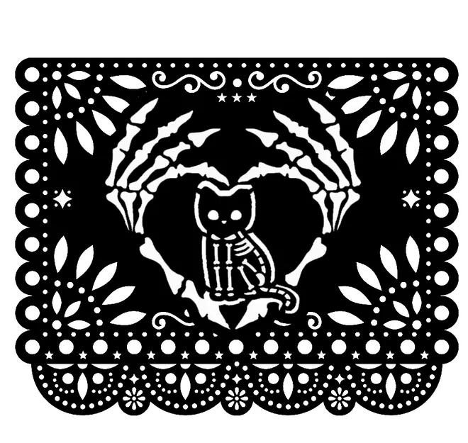 Mẫu Papel Picado cho Lễ Dia De Los Muertos (Ngày của Người Chết) - Image 4