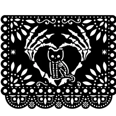 Mẫu Papel Picado cho Lễ Dia De Los Muertos (Ngày của Người Chết)