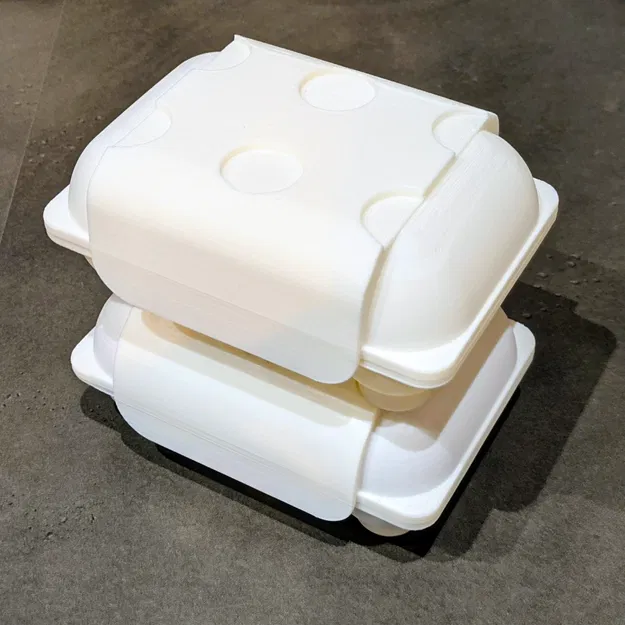 Hộp Đựng Trứng (6 quả và 4 quả) - Bản Lề - Xếp Chồng - In Liền - Image 3