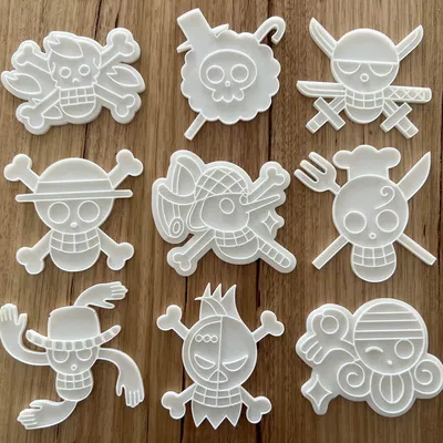 Khuôn Cắt Bánh Quy & Dấu Jolly Roger One Piece