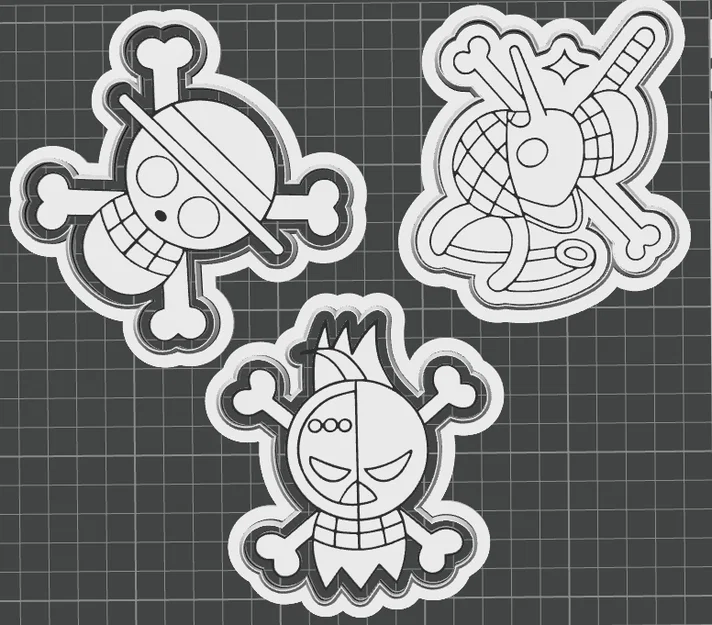 Khuôn Cắt Bánh Quy & Dấu Jolly Roger One Piece - Image 2