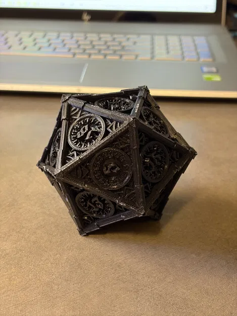 Xúc Xắc D20 Hoa Văn - 100mm DnD Die - Image 3