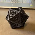 Xúc Xắc D20 Hoa Văn - 100mm DnD Die - Thumbnail 3