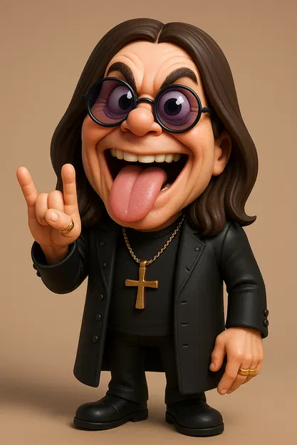 Tượng Ozzy Osbourne Phiên Bản Hoạt Hình 3D - Image 3