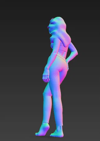 Vợt Casual Woman 3D In Được Hình Nữ Tính Với Quần Jeans Và Áo Crop Top - Image 5