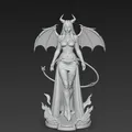 Nữ Hoàng Quỷ - Mô Hình Succubus Fantasy In 3D Có Cánh và Lửa - Thumbnail 1