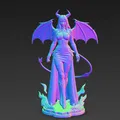 Nữ Hoàng Quỷ - Mô Hình Succubus Fantasy In 3D Có Cánh và Lửa - Thumbnail 3