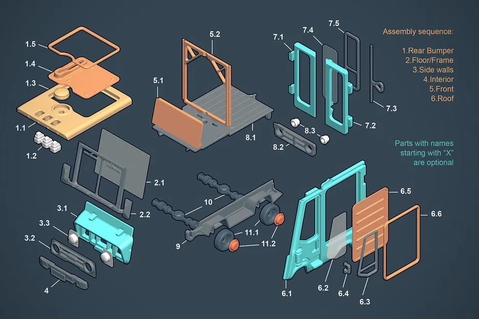 Xe Van Heo Tiết Kiệm Lắp Ráp 3D - Image 2