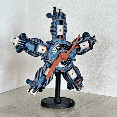 Mô hình Động cơ Radial 5 Xi-lanh