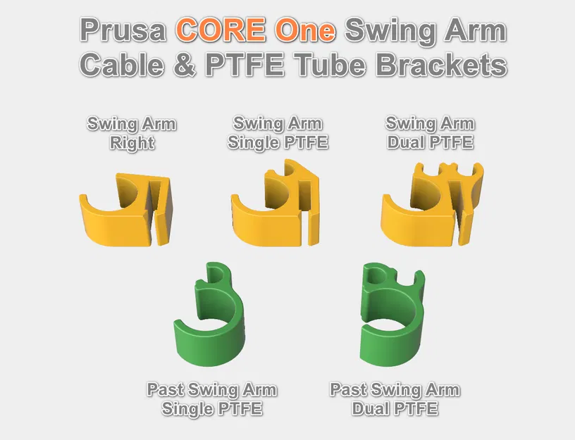 Kẹp Ống Cáp/PTFE Cánh Tay Lắc Prusa CORE One Thay Cho Velcro - Image 1