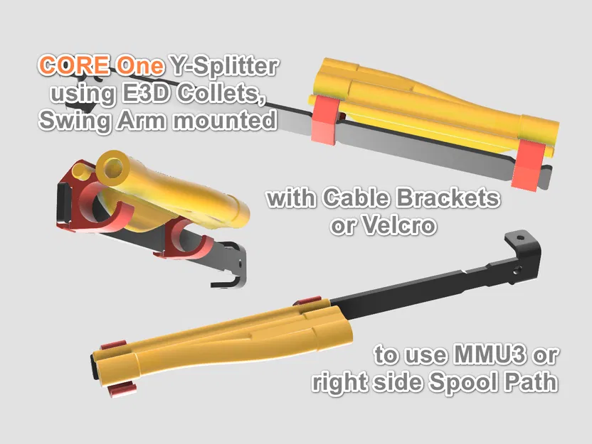Bộ chia Y Core One MMU3 dùng đầu nối E3D V6 gắn Cánh tay xoay - Image 1