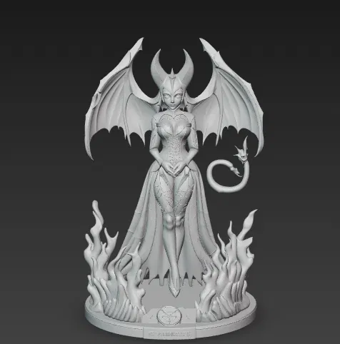 Nữ Hoàng Địa Ngục - Mô Hình Demon Girl Fantasy Tăm Tối In 3D - Image 1