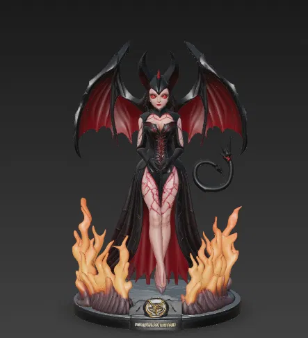 Nữ Hoàng Địa Ngục - Mô Hình Demon Girl Fantasy Tăm Tối In 3D - Image 2
