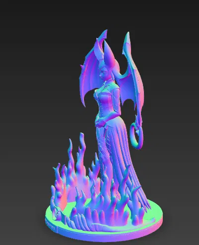 Nữ Hoàng Địa Ngục - Mô Hình Demon Girl Fantasy Tăm Tối In 3D - Image 3