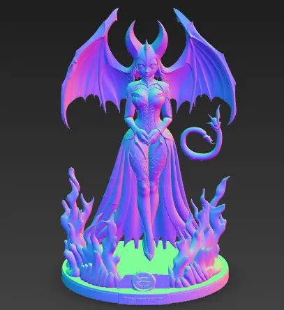 Nữ Hoàng Địa Ngục - Mô Hình Demon Girl Fantasy Tăm Tối In 3D - Image 4