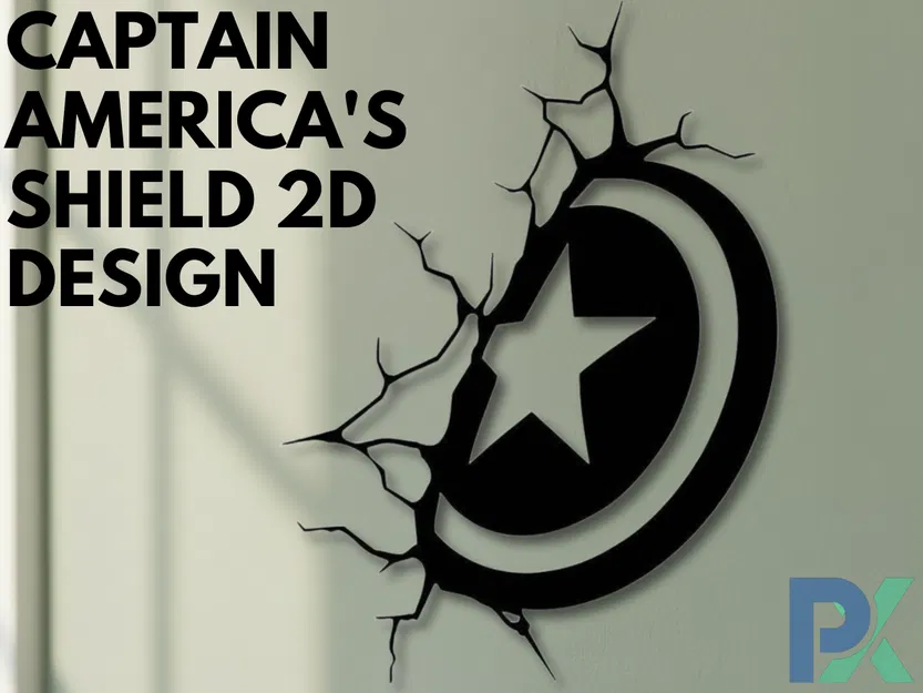 Thiết Kế 2D Tấm Chắn Captain America - Image 1