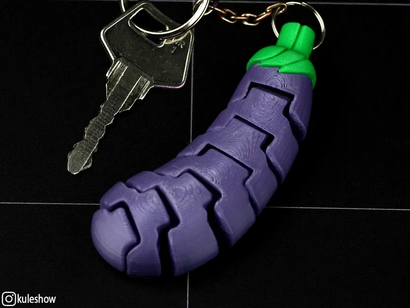 Móc khóa Cà tím dẻo - Image 1