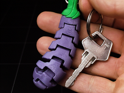 Móc khóa Cà tím dẻo - Image 2