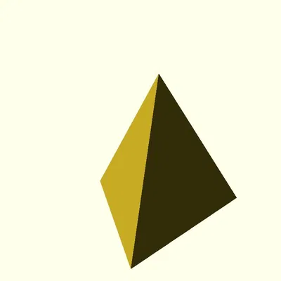 Hình Tứ Diện (Tetrahedron) làm bằng OpenSCAD