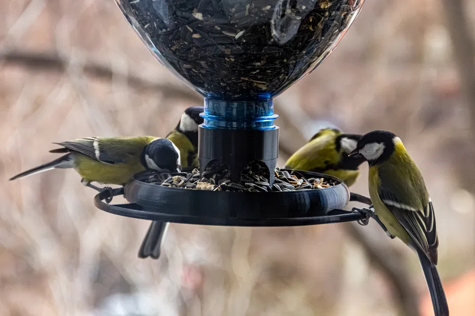 Chổ cho chim ăn dùng chai (ren 48mm và 28mm) - Image 3