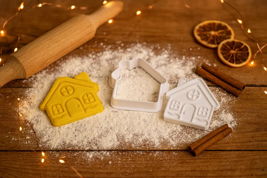 Dụng cụ cắt bánh quy & Dập hình ngôi nhà Bánh gừng - Image 1
