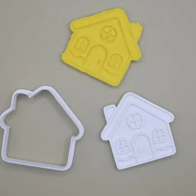 Dụng cụ cắt bánh quy & Dập hình ngôi nhà Bánh gừng