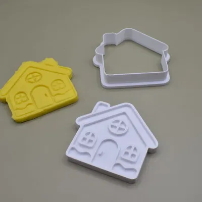 Dụng cụ cắt bánh quy & Dập hình ngôi nhà Bánh gừng