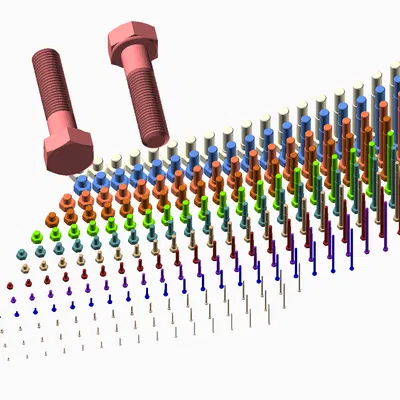 Hàng Trăm Bu Lông Ốc Lục Giác Hệ Mét Bước Ren Mịn Chính Xác M1.6 đến M64