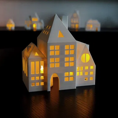 Căn Nhà Giáng Sinh Mini LED