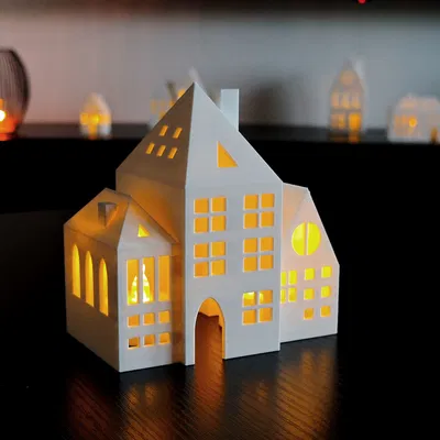 Căn Nhà Giáng Sinh Mini LED