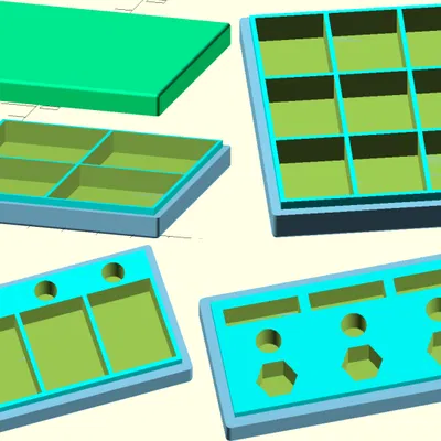 Trình tạo Hộp/Khay có Khe (OpenSCAD)