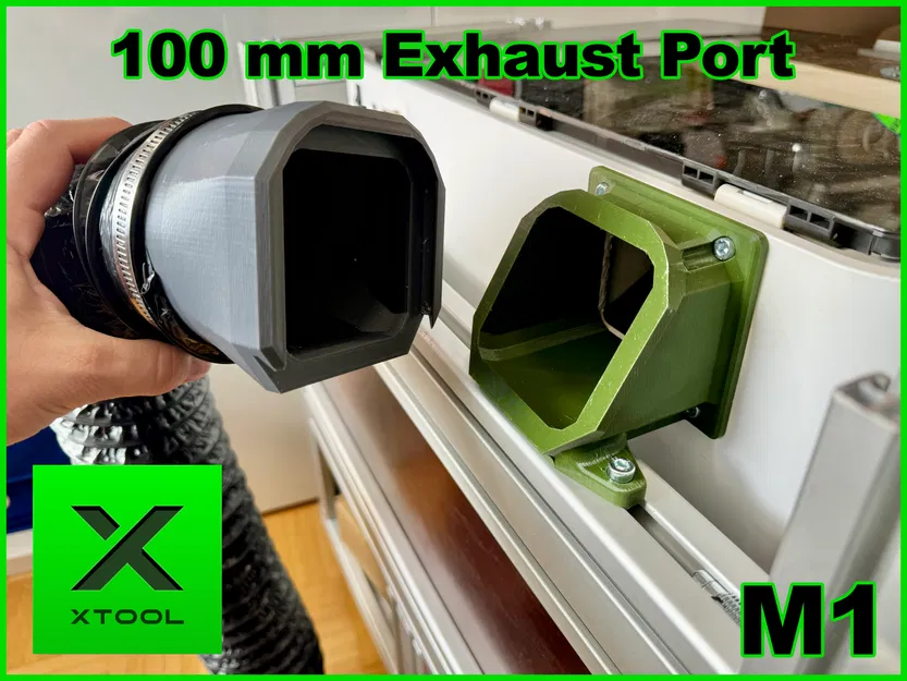 Cổng Xả 100mm/4" Cho Máy Cắt Laser xTool M1 (Tháo Lắp Nhanh) - Image 1