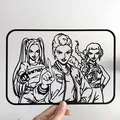 Tranh Line Art K-Pop Demon Hunters Kèm Đế - Thumbnail 3