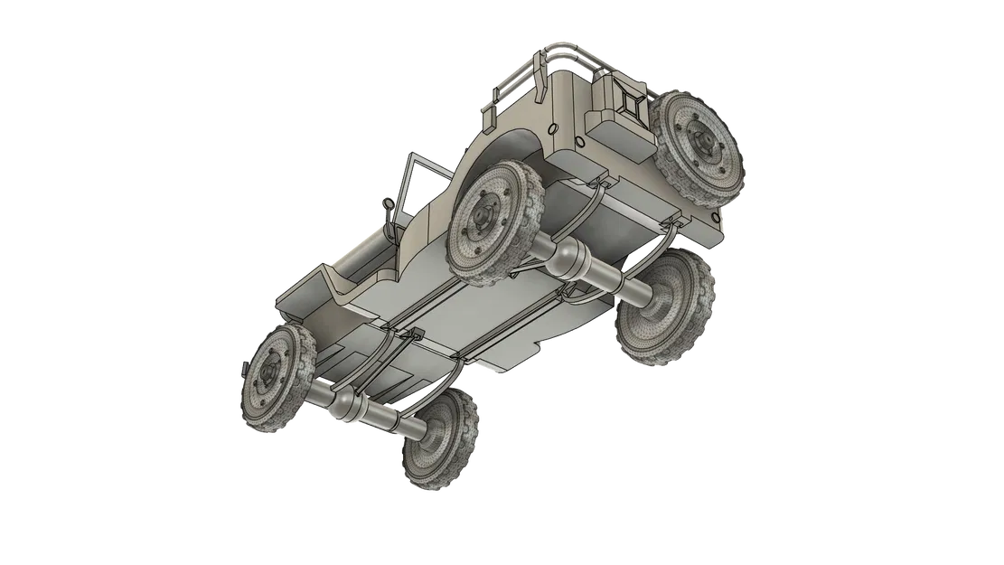 Willy Jeep Tự Lắp Ráp Có Bánh Xe Quay Và Hệ Thống Treo - Image 4