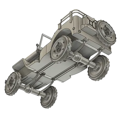 Willy Jeep Tự Lắp Ráp Có Bánh Xe Quay Và Hệ Thống Treo