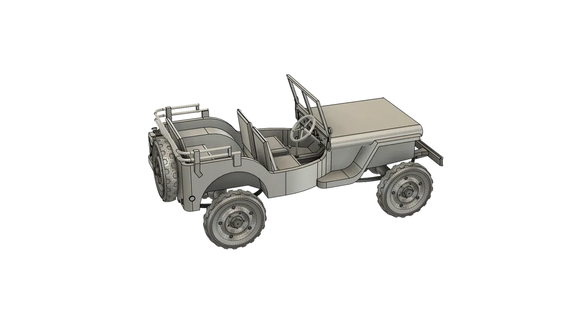 Willy Jeep Tự Lắp Ráp Có Bánh Xe Quay Và Hệ Thống Treo - Image 6