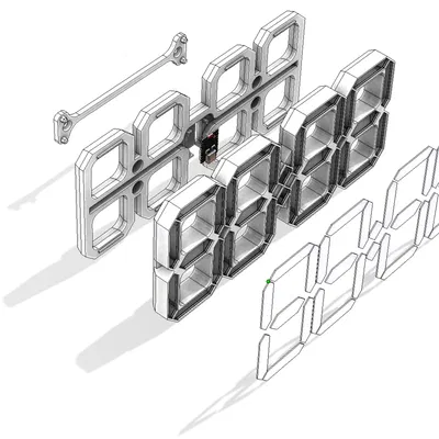 Thêm một chiếc đồng hồ kỹ thuật số LED với đèn LED WS2812B...