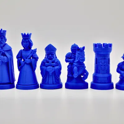 Bộ cờ vua Người Ai Cập đấu với Người Châu Âu