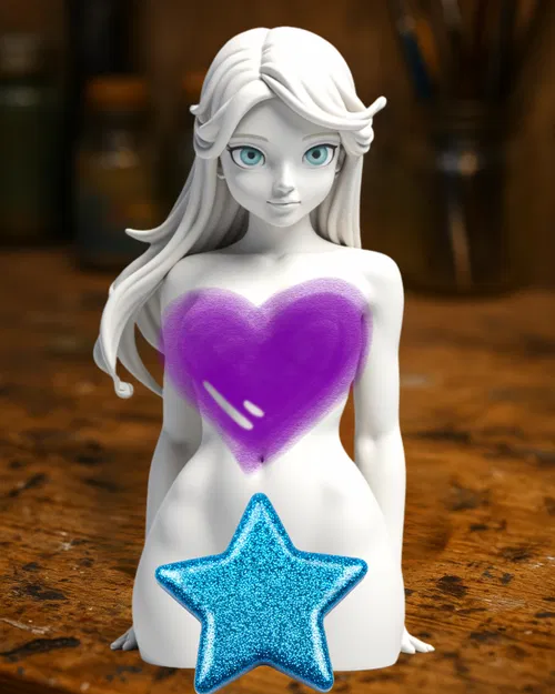 Tượng Nghệ Thuật Thanh Lịch Màu Trắng - Image 1